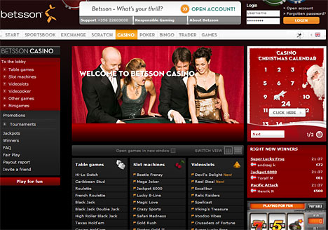 Visit Betsson Online Casino and Play Free Games Now!!!